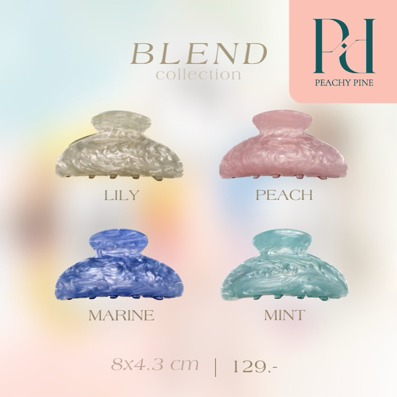 peachypine  กิ๊บหนีบผมเกาหลี รุ่น Blend (ราคาไม่รวมติดชื่อ เฉพาะกิ๊บเปล่านะคะ)