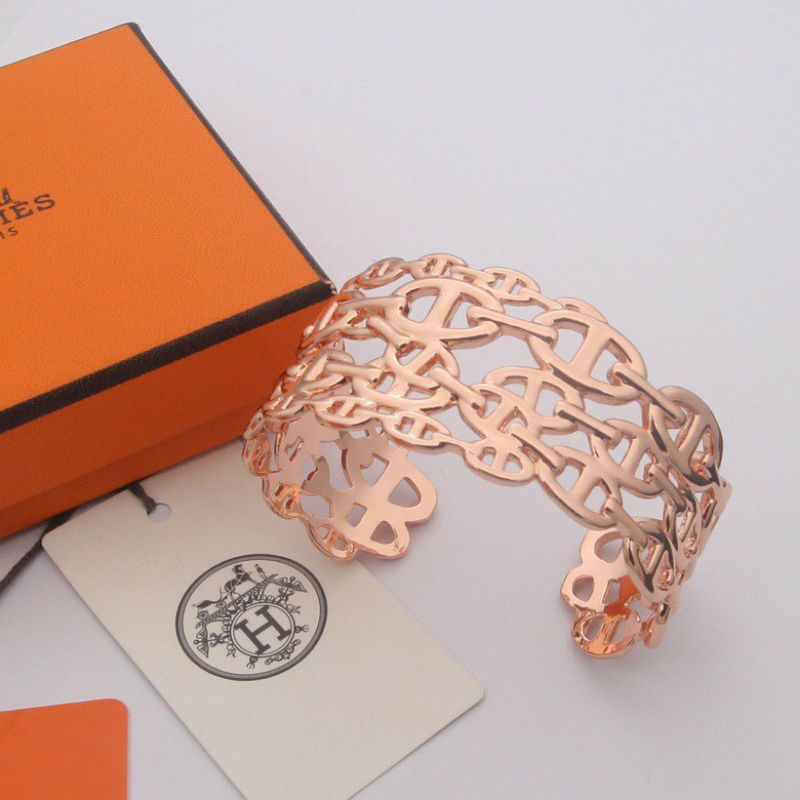 กำไลข้อมือ HermesเกรดVIP เทียบแท้  Nobox สีพิงค์โกล