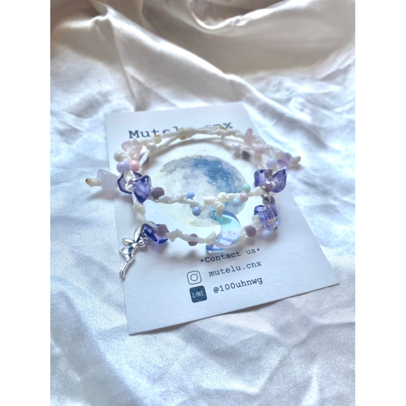 กำไลข้อมือเชือกถัก handmade (galaxy)