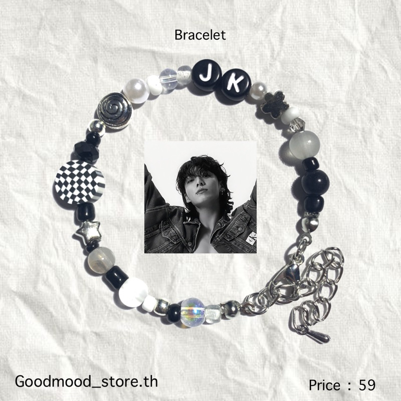 กำไลลูกปัด Jungkook สร้อยข้อมือแฮนด์เมด