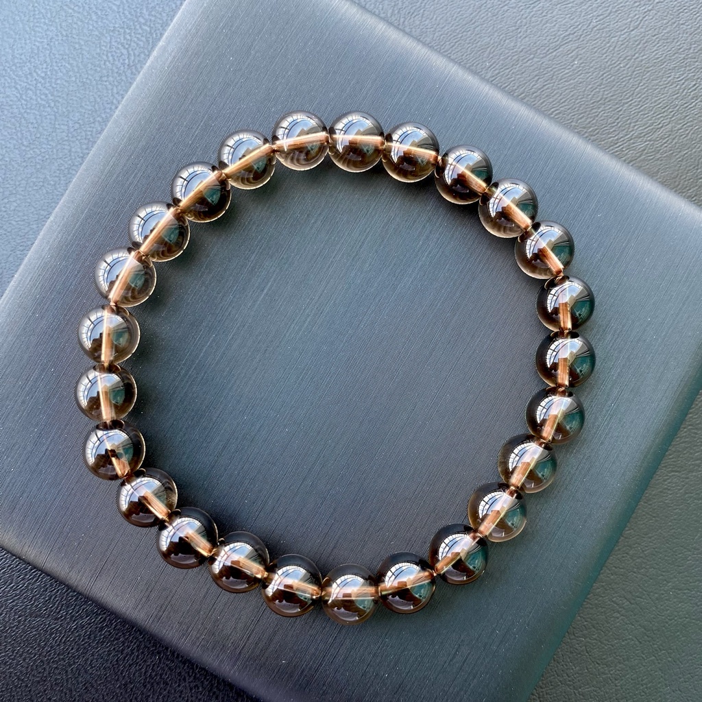 กำไลหินแท้ สโมคกี้ควอตซ์ (Smoky Quartz) 6-10mm
