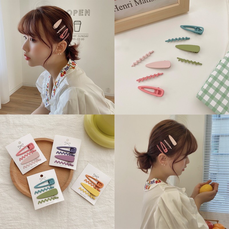 กิ๊บติดผม กิ๊บติดผมหน้าม้า รูปหัวใจน่ารัก สีแคนดี้ เครื่องประดับ สําหรับผู้หญิง