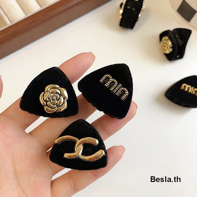 กิ๊บติดผม ผ้ากํามะหยี่ ขนาดเล็ก สไตล์วินเทจ แฟชั่นฤดูใบไม้ร่วง ฤดูหนาว สําหรับผู้หญิง