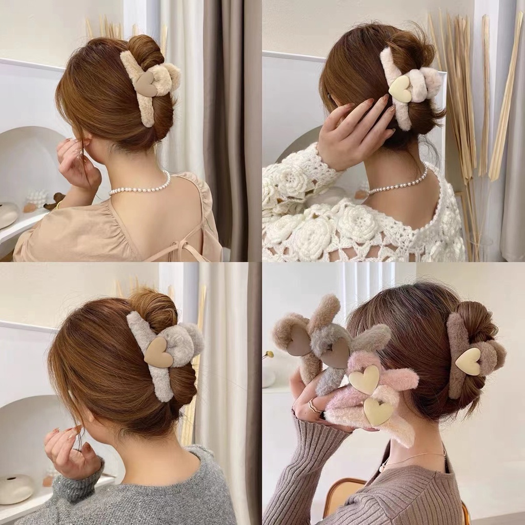 กิ๊บติดผม ผ้ากํามะหยี่ขนนิ่ม ขนาดใหญ่ สไตล์เกาหลี น่ารัก เครื่องประดับ สําหรับผู้หญิง
