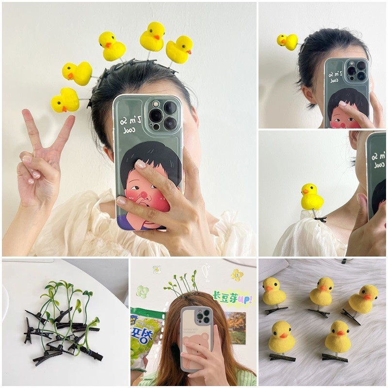 กิ๊บติดผม รูปการ์ตูนเป็ด สีเหลือง เหมาะกับของขวัญ แฟชั่นสําหรับเด็กผู้หญิง