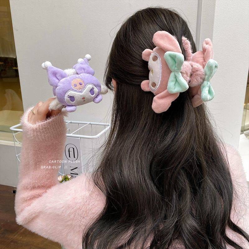 กิ๊บติดผม รูปตุ๊กตาการ์ตูน Cinnamoroll Sanrio Kuromi น่ารัก สองด้าน เครื่องประดับ สําหรับผู้หญิง