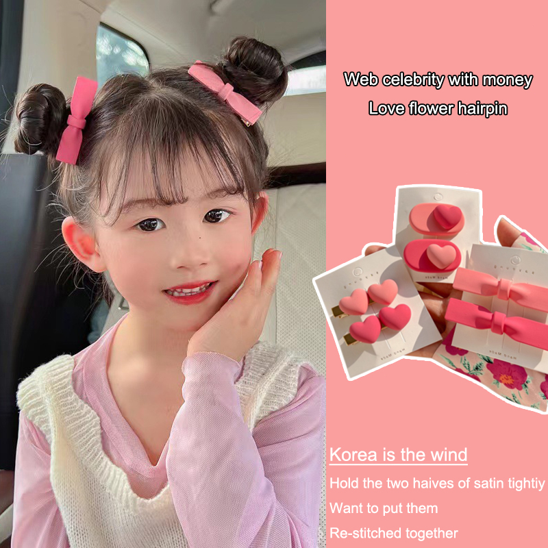 กิ๊บติดผม รูปหัวใจ สีชมพูหวาน สําหรับเด็กผู้หญิง 2023