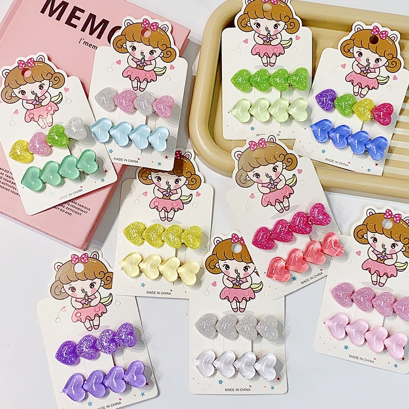 กิ๊บติดผม รูปเป็ดน่ารัก สีชมพู แบบเรียบง่าย สีสันสดใส สําหรับนักเรียนหญิง