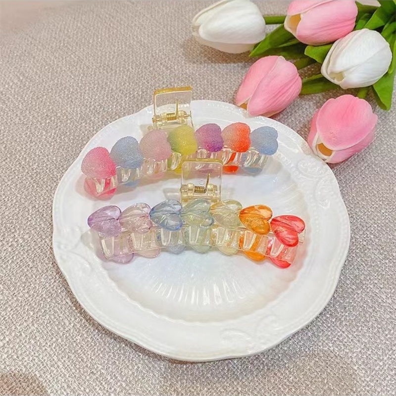 กิ๊บติดผม แบบใส รูปปลาฉลามน่ารัก สีแคนดี้ แฟชั่นสไตล์เกาหลี สําหรับผู้หญิง