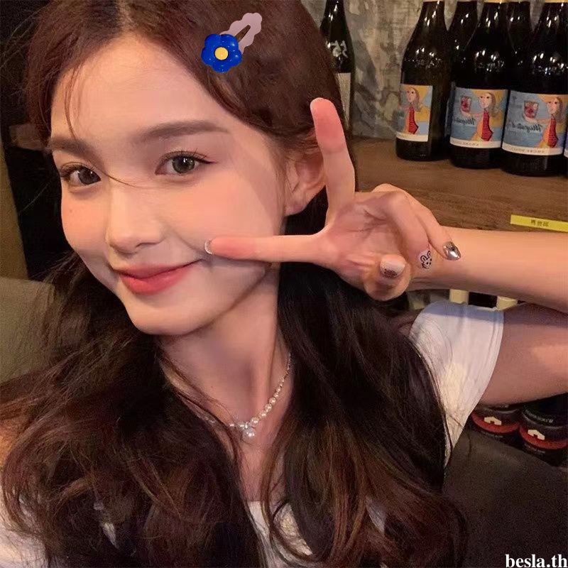 กิ๊บติดผมหน้าม้า ลายดอกไม้ เครื่องประดับ สําหรับเด็กผู้หญิง