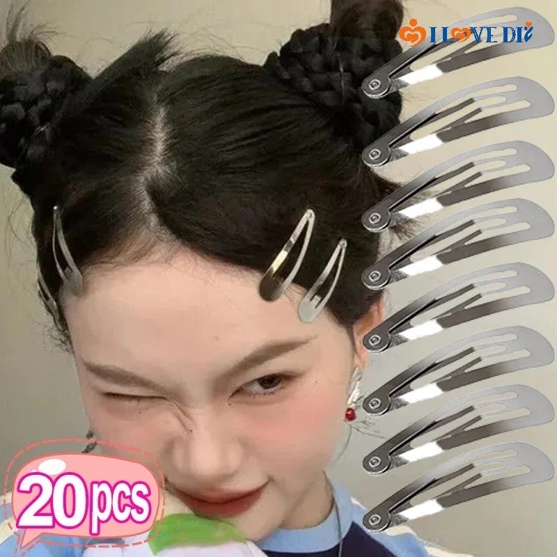กิ๊บติดผมโลหะ รูปหยดน้ํา Y2K สไตล์พังก์ สําหรับจัดแต่งทรงผม 50 ชิ้น