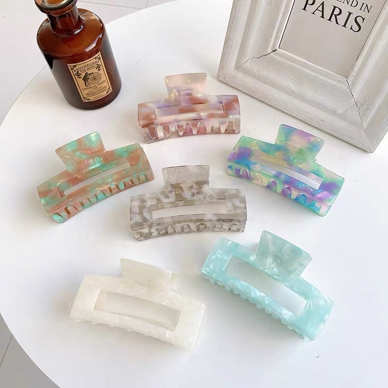 กิ๊บหนีบผม สี่เหลี่ยม กิ๊บหินอ่อน กิ๊บ อะคริลิค  พร้อมส่ง ลายเยอะมาก