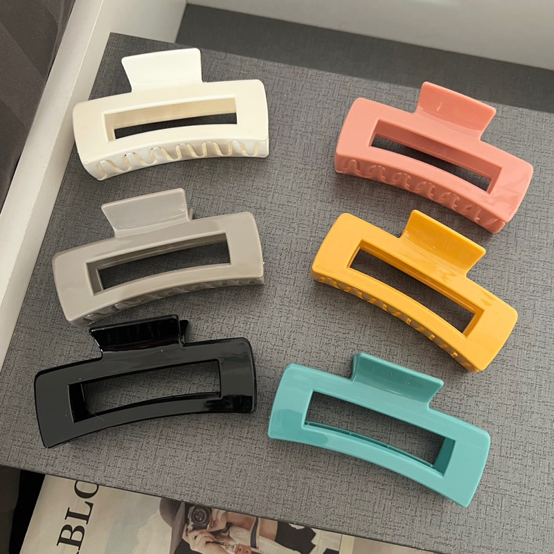 กิ๊บหนีบผมสไตล์เกาหลี ทรงสี่เหลี่ยม ขนาดใหญ่ 10.5 cm พร้อมส่ง