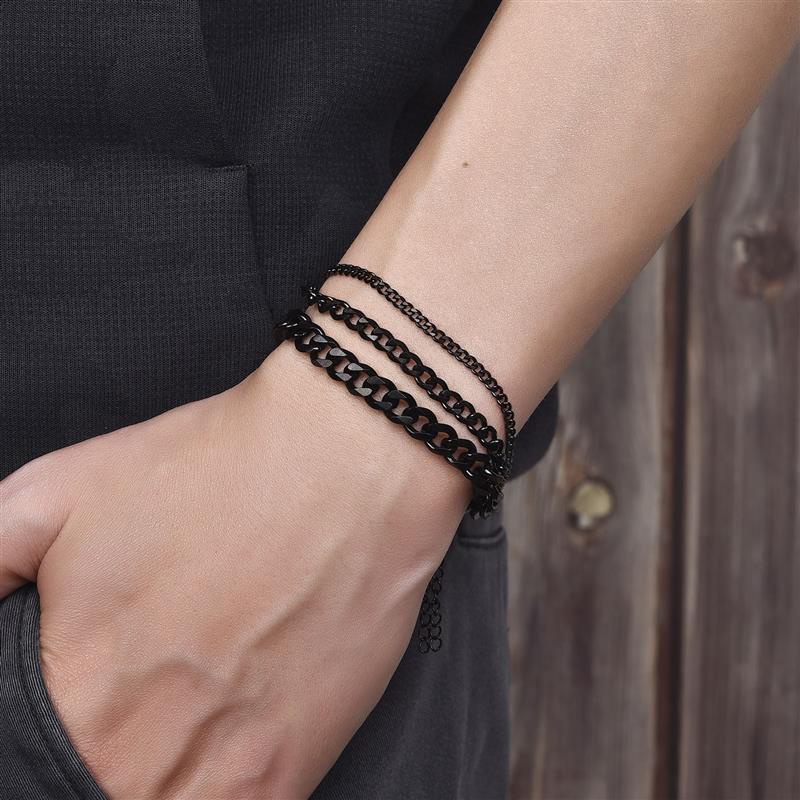 ขายดี สร้อยข้อมือโซ่ สเตนเลส ปรับได้ 8 มม. ของขวัญแต่งงาน แฟชั่นสําหรับผู้ชาย และผู้หญิง