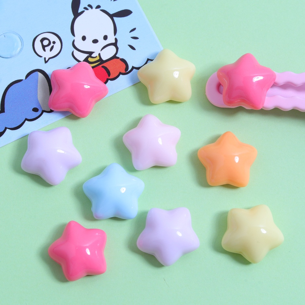 จี้รูปดาว สีพื้น แวววาว หลากสีสัน สําหรับงาน DIY 20 ชิ้น