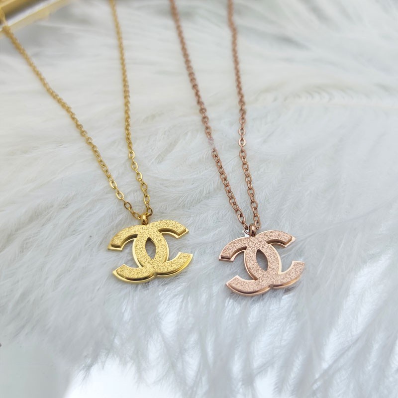 จี้สร้อยคอไทเทเนียม สเตนเลส 18K สีทอง สําหรับต่างหู