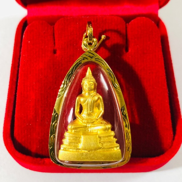 จี้หลวงพ่อโสธร รุ่น10วัดโสธรวรารามวรวิหาร เลี่ยมทอง90% กันน้ำ