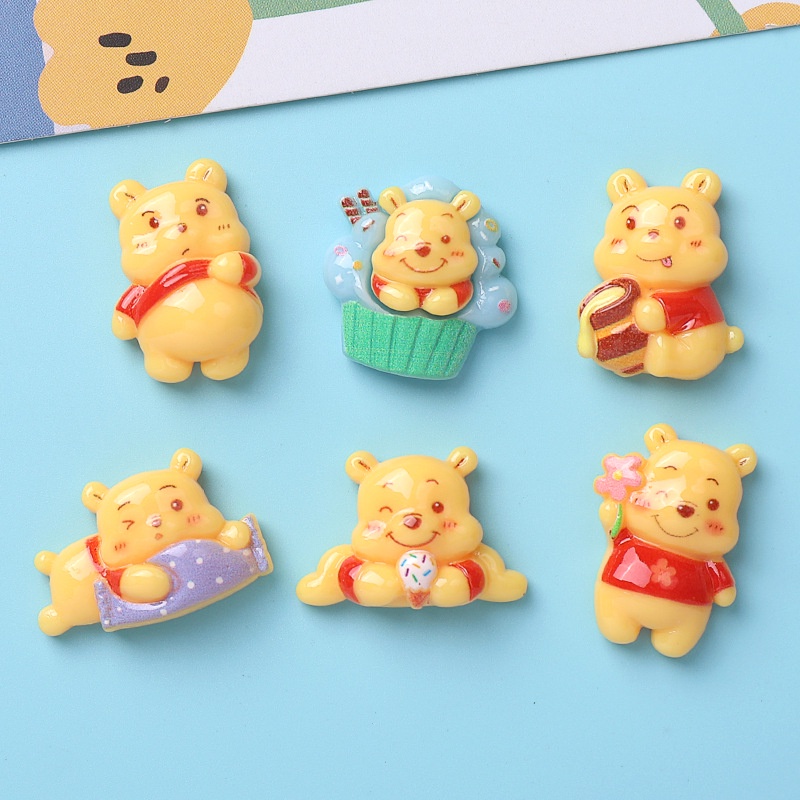 จี้เรซิ่น รูปหมีพูห์น่ารัก 10 ชิ้น