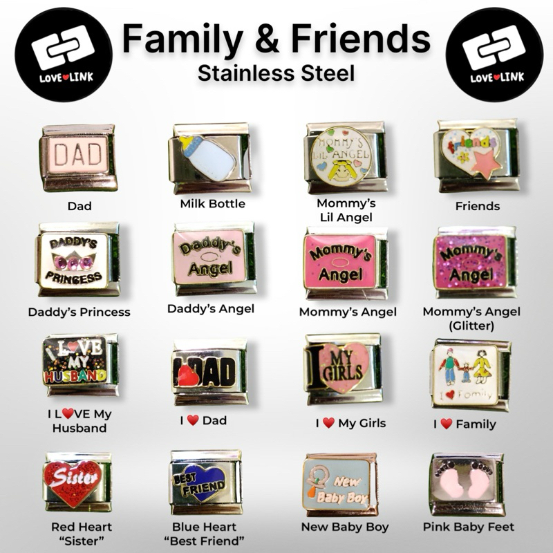 ชาร์มกำไล Italian Charm 9mm [Family & Friends]