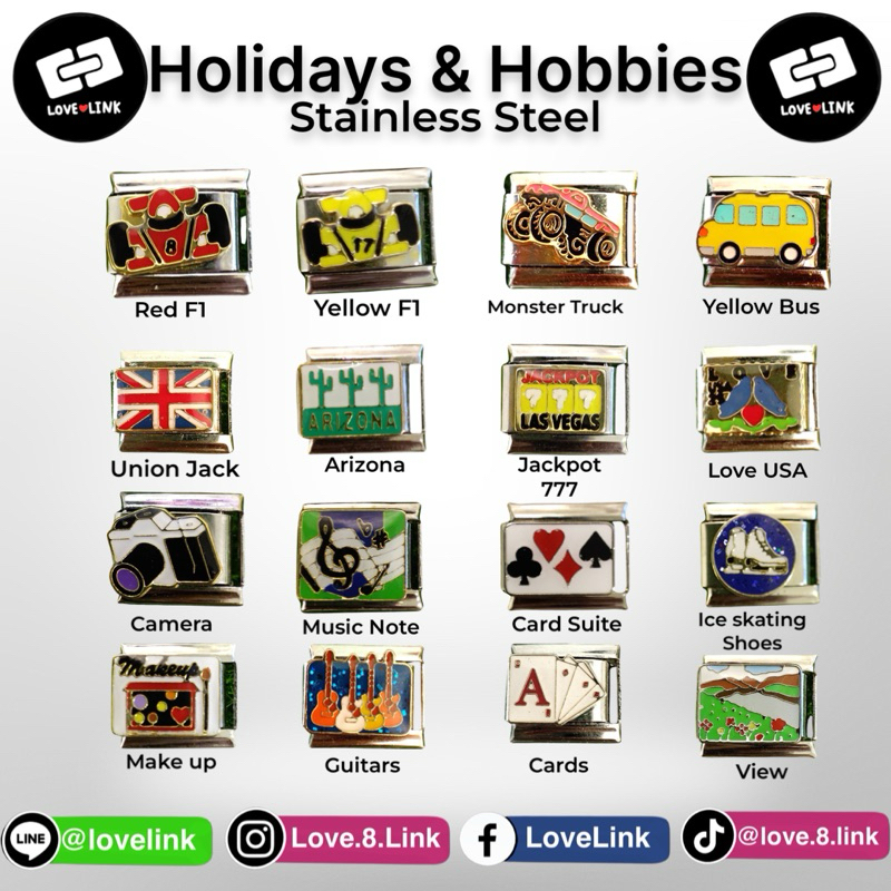 ชาร์มตกแต่งDIYกำไล Italian Charm [ Holiday&Hobbies ]