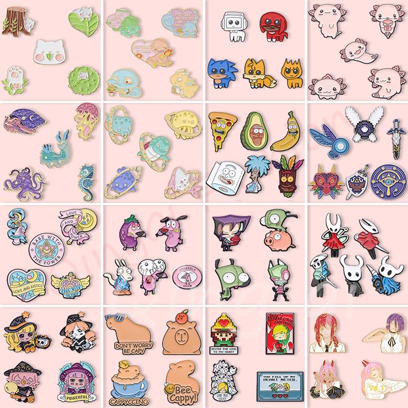 ชุดเข็มกลัด รูปการ์ตูนสัตว์น่ารัก ของขวัญ สําหรับเพื่อน 4-6 ชิ้น ต่อชุด