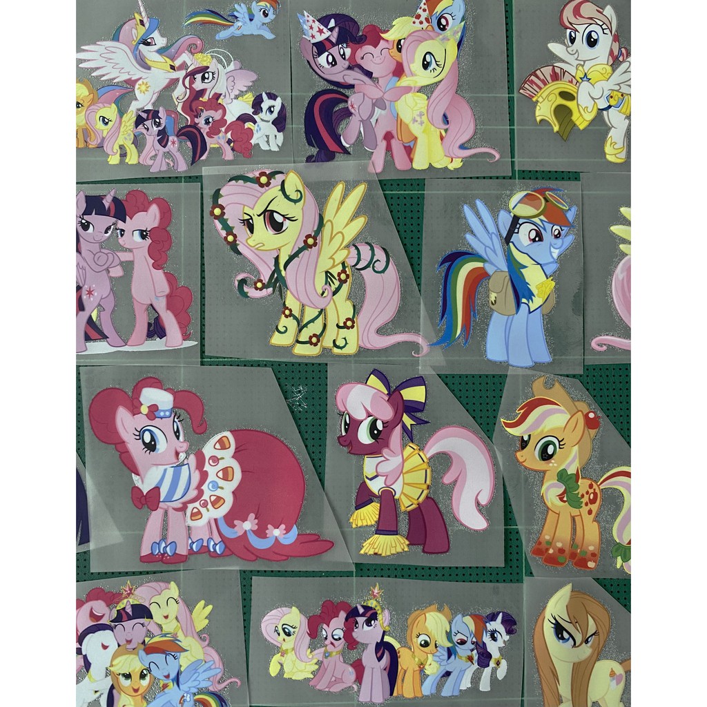 ตัวรีดการ์ตูน    My little pony เช็ต 2   รีดง่าย ตัวรีดติดเสื้อ สติกเกอร์รีดติดเสื้อ