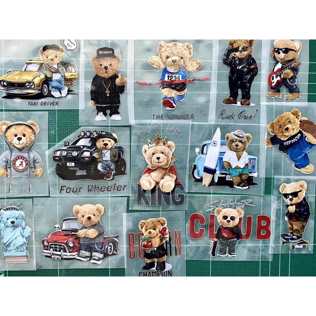 ตัวรีดการ์ตูนสุดฮิต   Polo bear 2    รีดง่าย ตัวรีดติดเสื้อ สติกเกอร์รีดติดเสื้อ