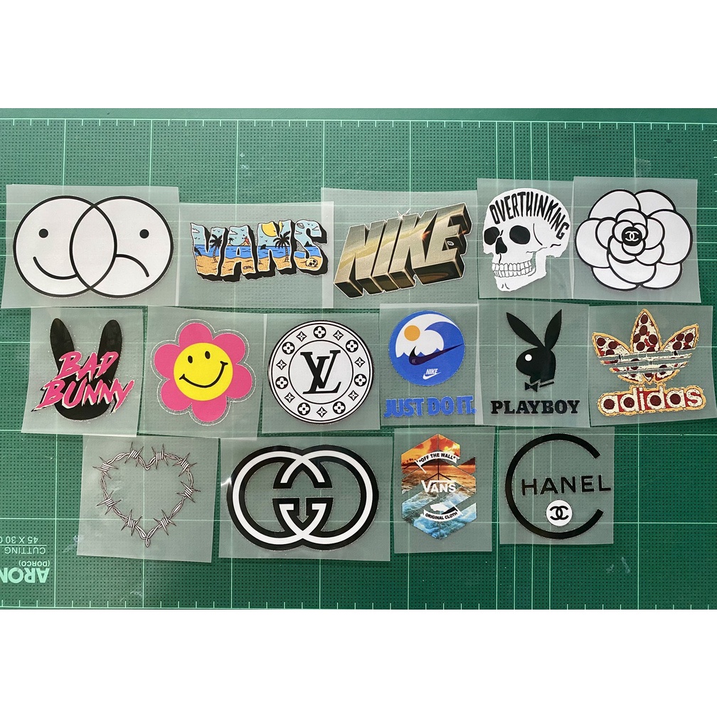 ตัวรีดติดเสื้อ    ตัดรีดโลโก้แบรนด์เนม PLAYBOY VANS CHANEL ตัวรีดติดเสื้อแผ่นฟิมล์รีดร้อน
