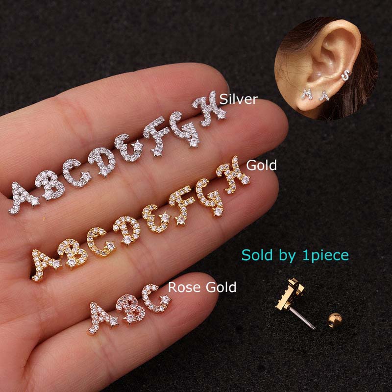 ต่างหูเจาะหูสําหรับ helix dath rook pin 1 ชิ้น