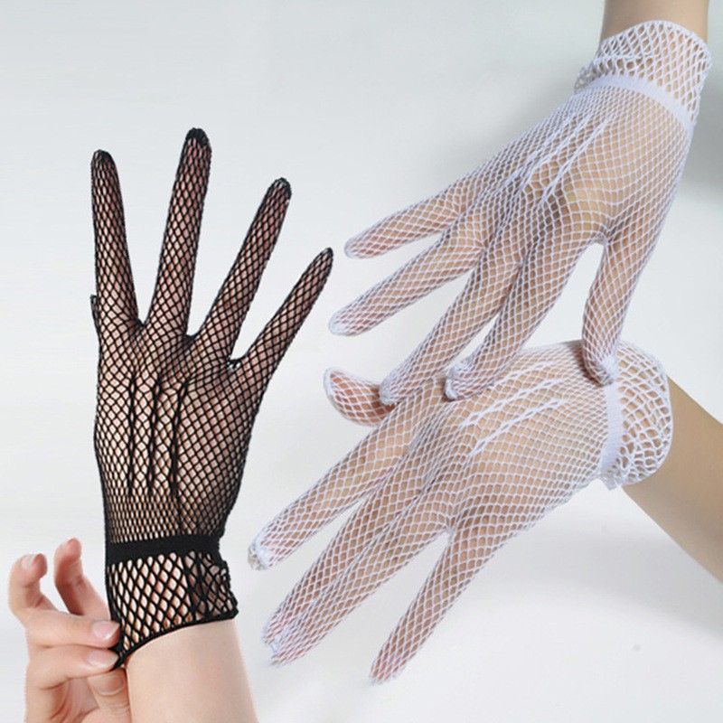 ถุงมือลูกไม้เซ็กซี่สําหรับผู้หญิง ถุงมือเจ้าสาวแต่งงานเซ็กซี่