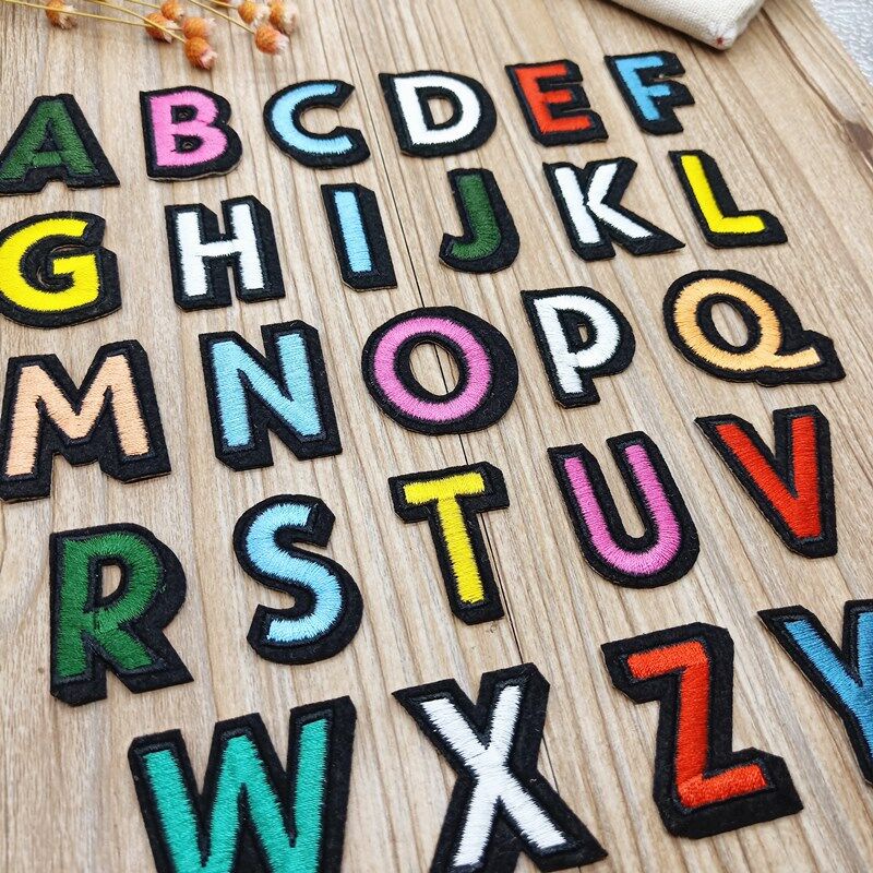 ถูกสุด   IOP 00 - ตัวรีด ตัวปัก กาวในตัว ตัวเลข 0 - 9 ตัวอักษร A - Z งาน DIY ตัวรีดติดผ้า รีดติดเสื้อ Iron on patches