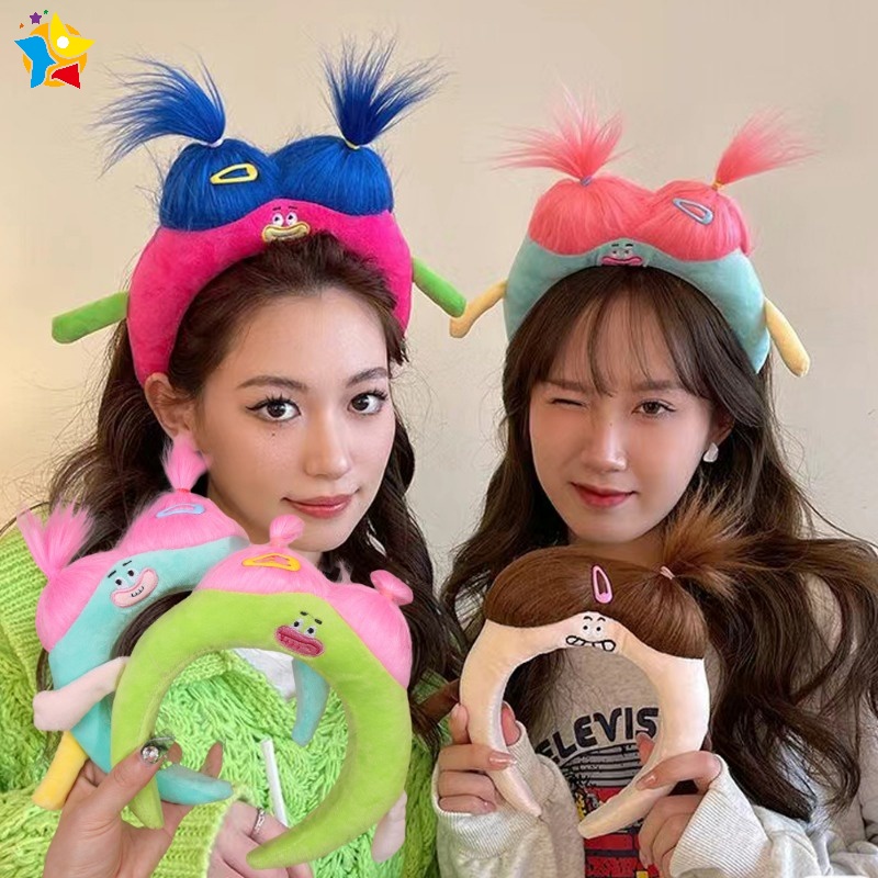 ที่คาดผม ตุ๊กตาการ์ตูนตลกน่ารัก สามมิติ สีสันสดใส เครื่องประดับผม สําหรับผู้หญิง