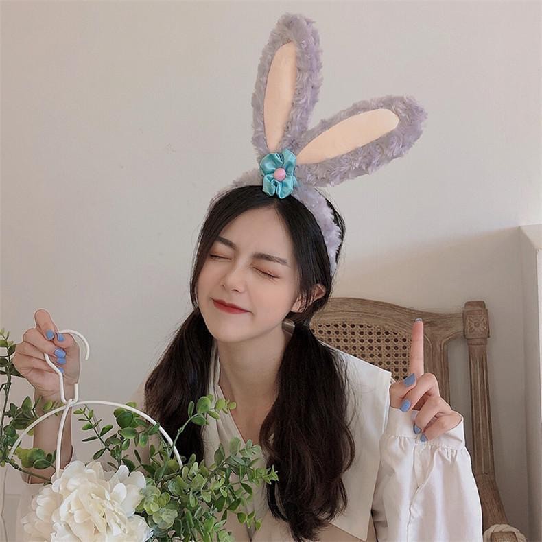 ที่ึคาดผมกะต่ายคาดพมสีม่วงพาสเทลสินค้าพร้อมส่งคาดผมสเตลล่าใส่ถ่ายรูปสวยๆ