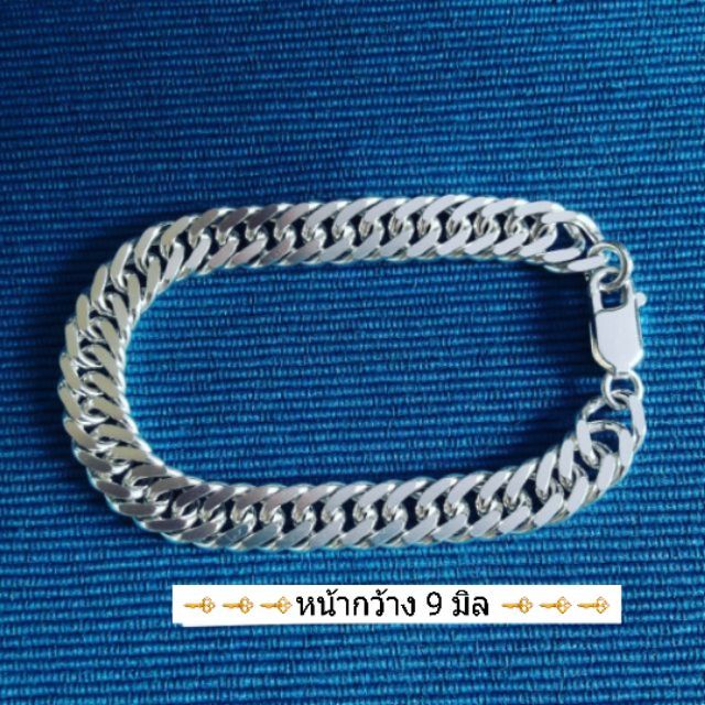 น้ำหนักเงิน 1.9 บาท (29 กรัม).สร้อยข้อมือเงินแท้.ลายอิตาลี่ (italy) เงินแท้ทั้งเส้น.ไม่ใช่งานชุบ.