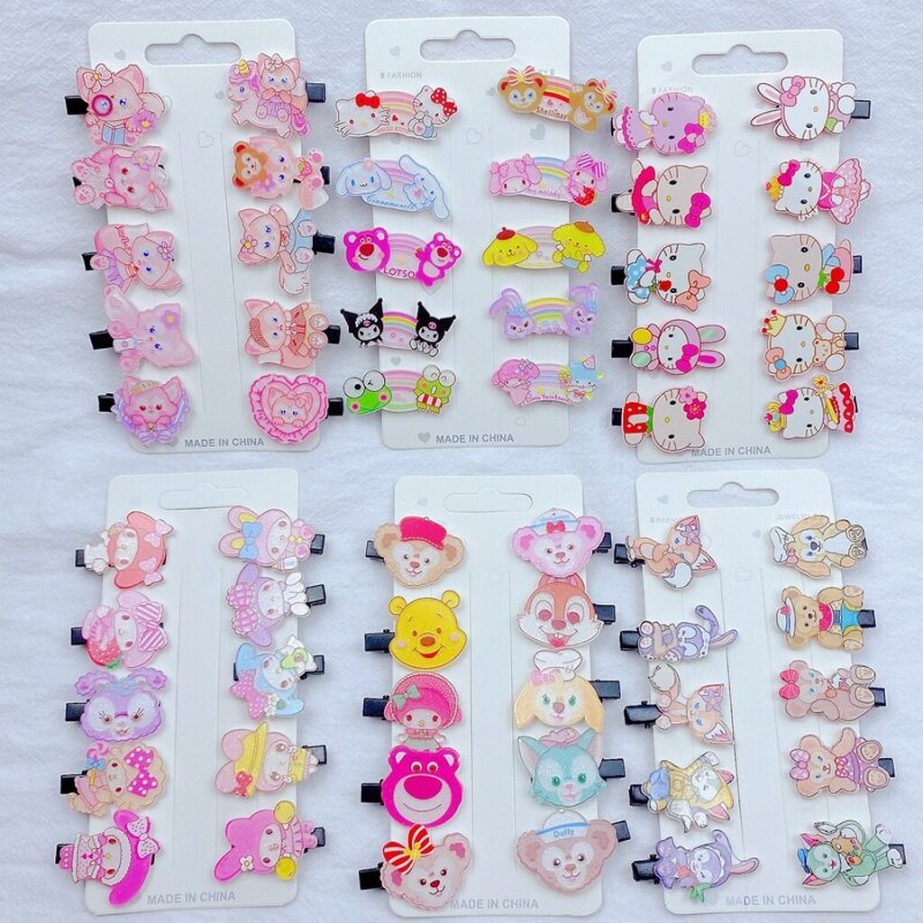 บ้านพลู  กิ๊บติดผม 10 ชิ้น กิ๊บเด็ก น่ารัก กิ๊บ สีสดใส