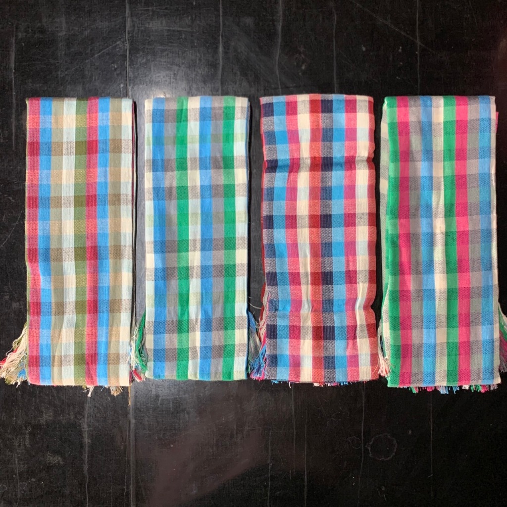 ผ้าพันคอ ลายผ้าขาวม้า เนื้อผ้าฝ้าย น้ำหนักเบา ขนาด 50X200 ซม. ปล่อยชาย