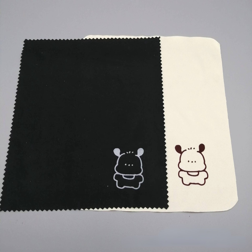 ผ้าเช็ดแว่นพิมพ์ลายการ์ตูน ผ้าเช็ดแว่นตา เนื้อนุ่ม ผ้าเช็ดมือถือ พร้อมส่ง