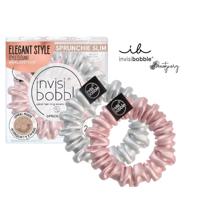 พร้อมส่ง INVISIBOBBLE ยางรัดผม รุ่น Sprunchie Slim สี Bella Chrome