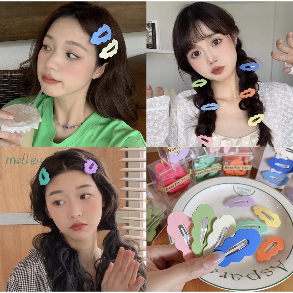 พร้อมส่ง กิ๊บติดผมสไตล์เกาหลี หลากสีสันรุ่นหยัก MC64-MC73