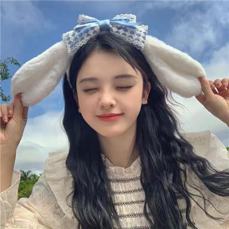 (พร้อมส่ง)  ที่คาดผมตุ๊กตา คาดผมหัวตุ๊กตา คาดผมแฟนซี คาดผมชินนามอน ที่คาดผมหูใหญ่