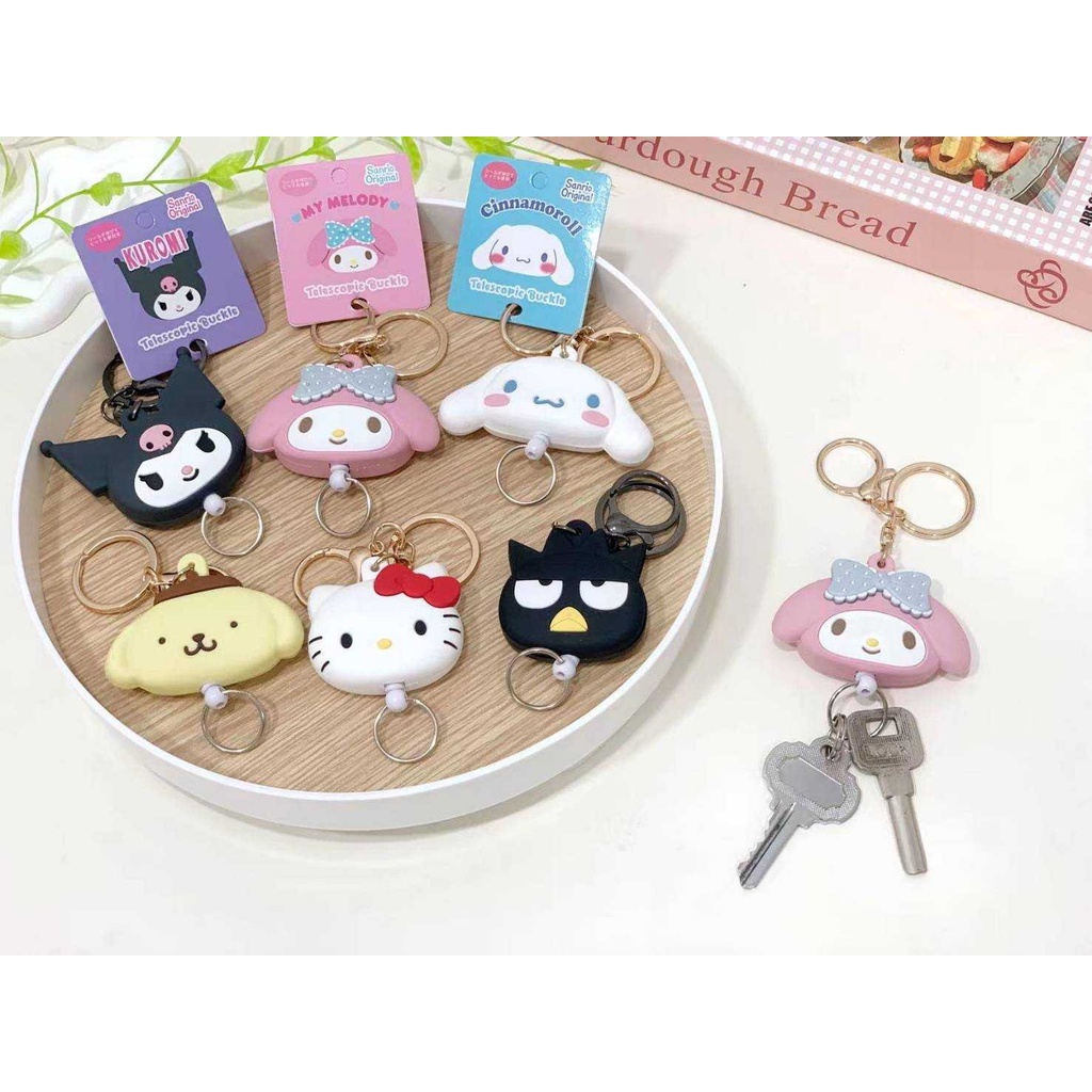 พร้อมส่ง   พวงกุญแจโยโย่ Sanrio น่ารักห้อยกระเป๋าได้ คล้องใส่บัตร ใส่กุญแจ