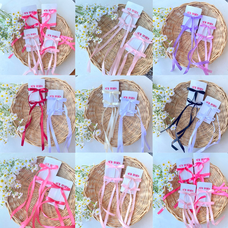 พร้อมส่ง ร้าน  กิ๊บโบว์หางยาว กิ๊บริบบิ้น โบว์เจนนี่ จีซู