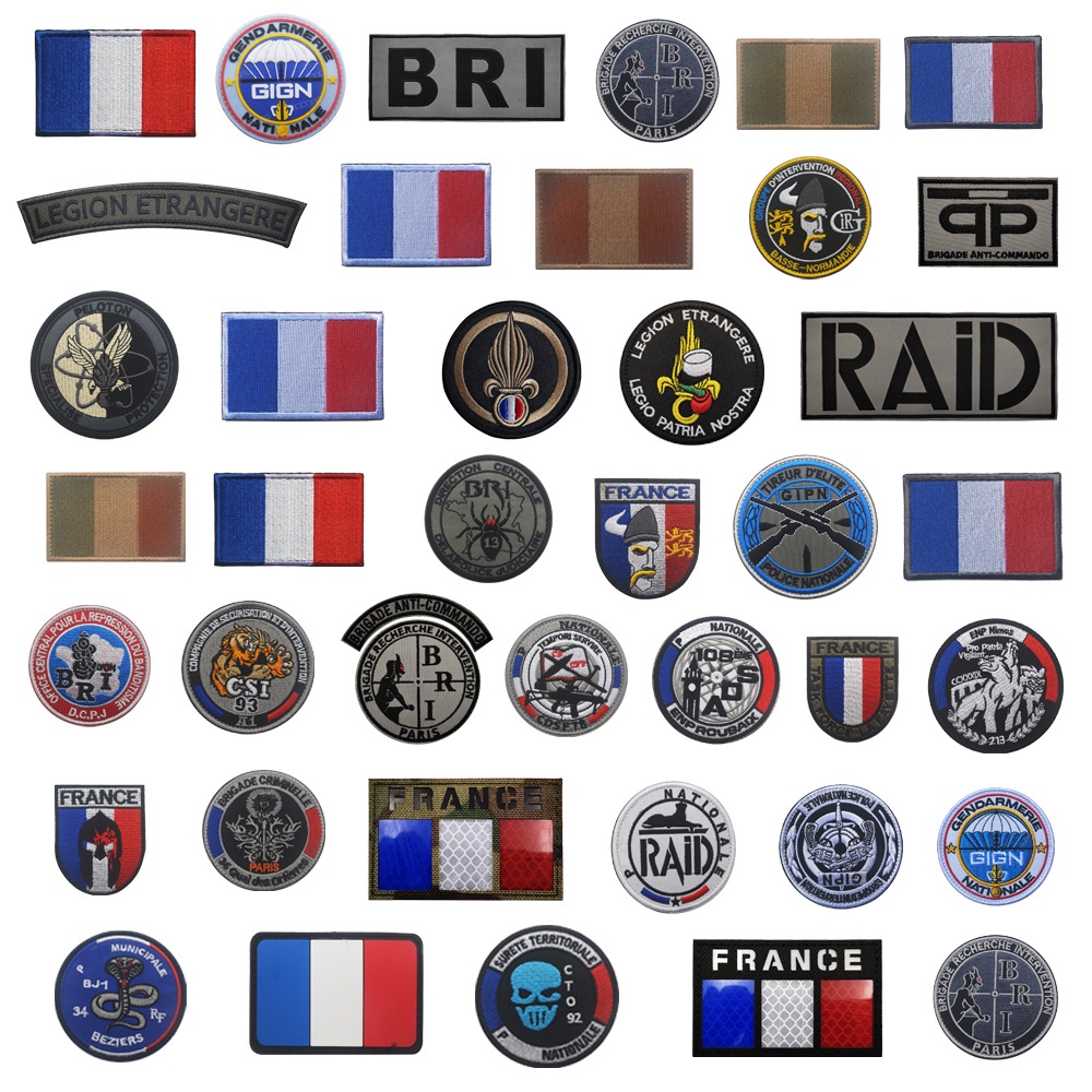 พร้อมส่ง สติกเกอร์เวลโคร ลาย GIGN GIPN BRI สไตล์ฝรั่งเศส สําหรับติดตกแต่ง