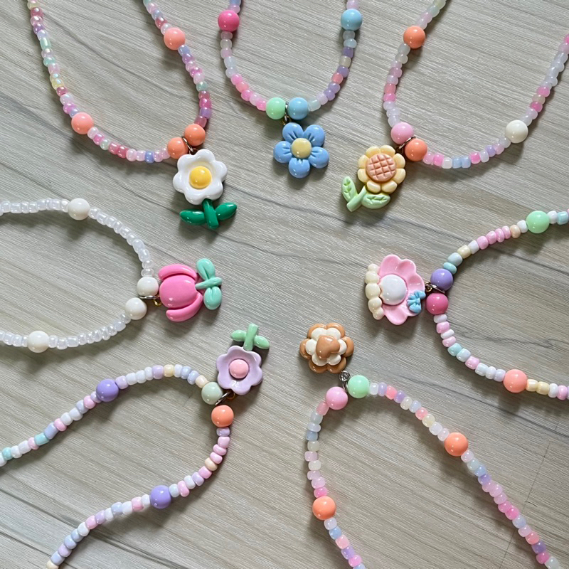 [พร้อมส่ง] สร้อยคอลูกปัดแฟชั่น น่ารัก หลากหลายแบบ มินิมอล