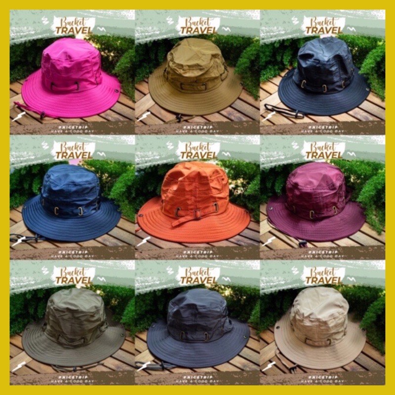 พร้อมส่ง หมวกเดินป่า ผ้าร่ม *มีเก็บปลายทาง*