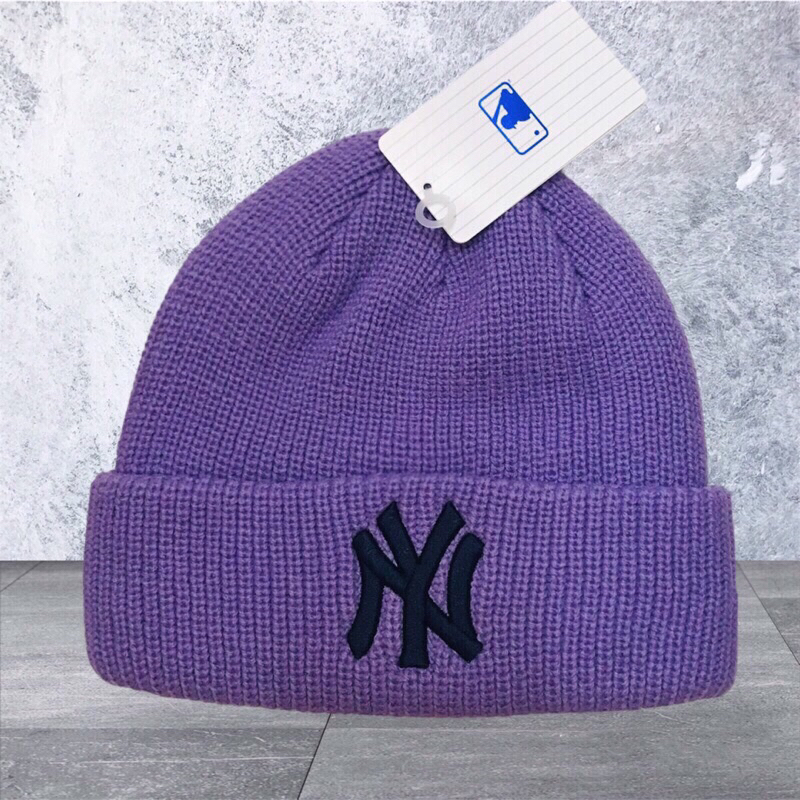 พร้อมส่ง! หมวกไหมพรม หมวกฮิบฮอบ NY  LA โลโก้ใหญ่ MLB