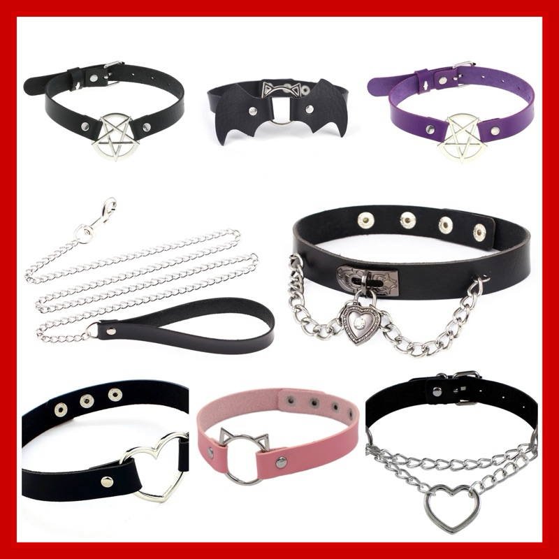 พร้อมส่ง  โชกเกอร์ แนวโกธิค จิไรเคย์ ร็อค พังก์ ส่งไว