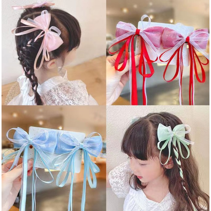 พร้อมส่ง   ได้เป็นคู่ กิ๊บริบบิ้น ริบบิ้น กิ๊บแฟชั่น กิ๊บออกงาน