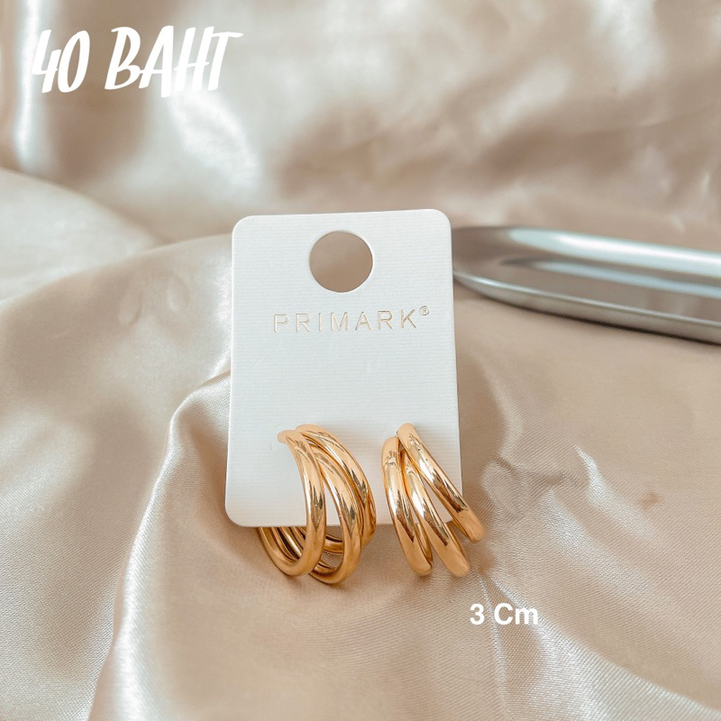**พร้อมส่งจากร้านในไทย** Primark คู่นี่ตำนานใส่แล้วสวยมาก สีทองงานป้าย   ราคา 40 บาท/ เซต