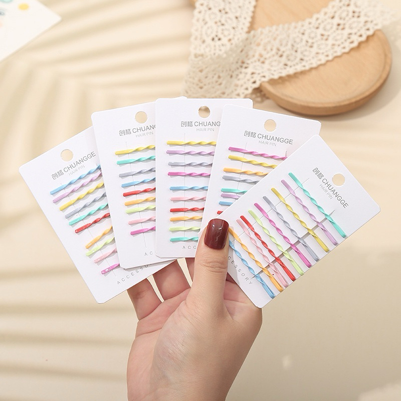 พร้อมส่งจากไทย กิ๊บติดผมโลหะหลากสี10ชิ้น/เซท กิ๊บติดผมน่ารัก กิ๊บy2k กิ๊บติดผม